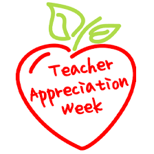 heart apple graphic with "teacher appreciation week"